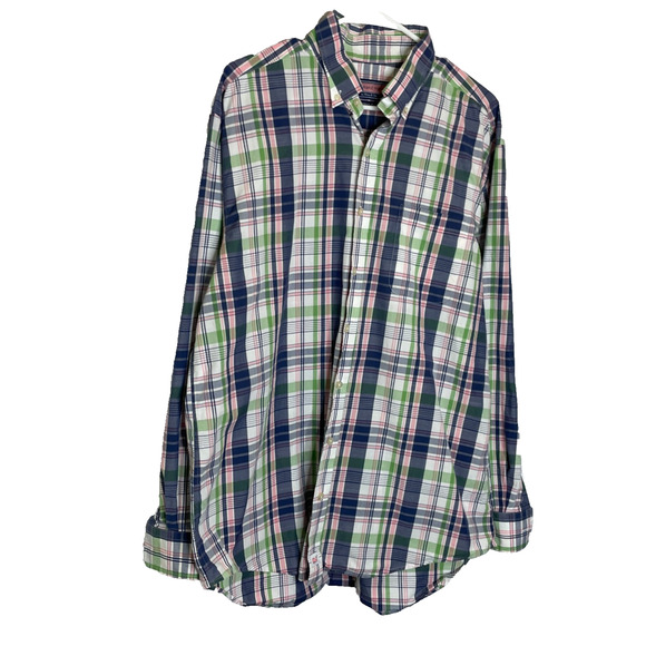 Men's Large Vineyard Vines Plaid Button Down Multicolor Cotton Murray Shirt - Picture 2 of 4